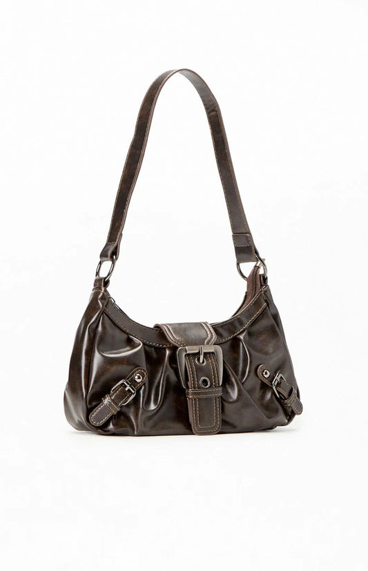 Shoulder Bag | Front Buckle with Structured Shape