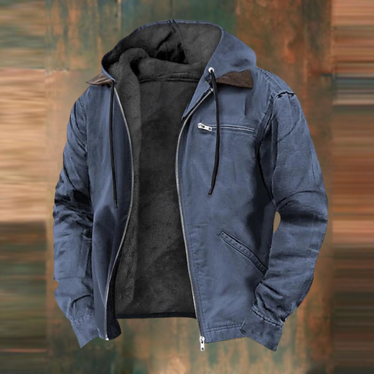 Bomber Hooded Casual Jacket | Zip Front with Multiple Pockets