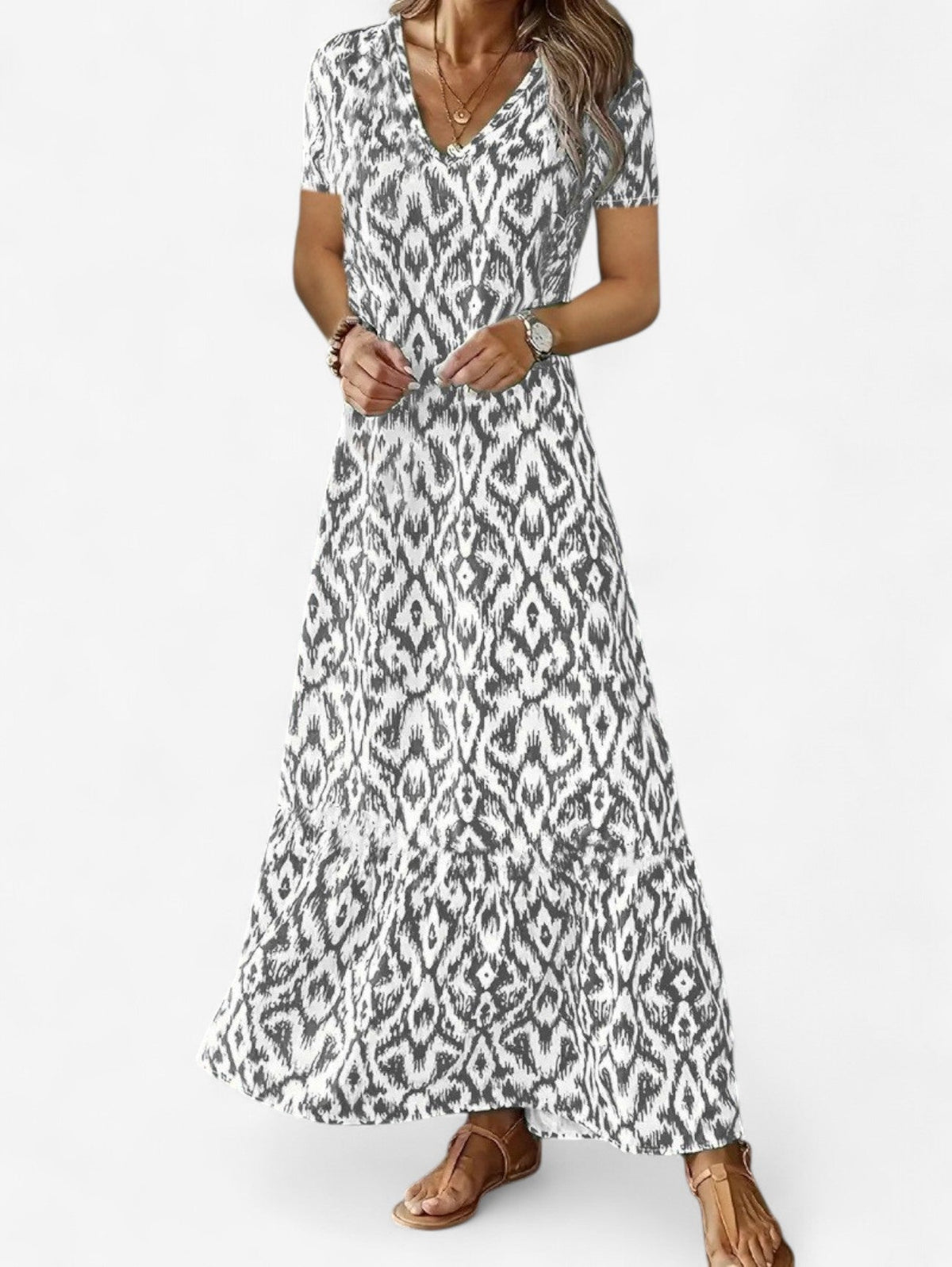 Women’s Summer Boho V Neck Maxi Dress