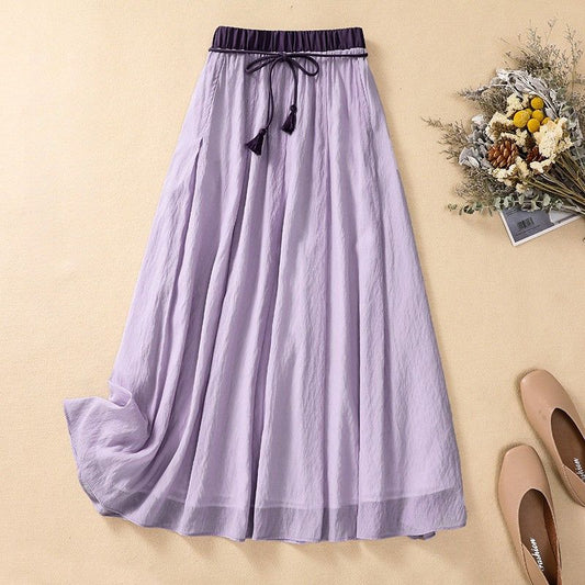 Classic A-Line Maxi Skirt for Women