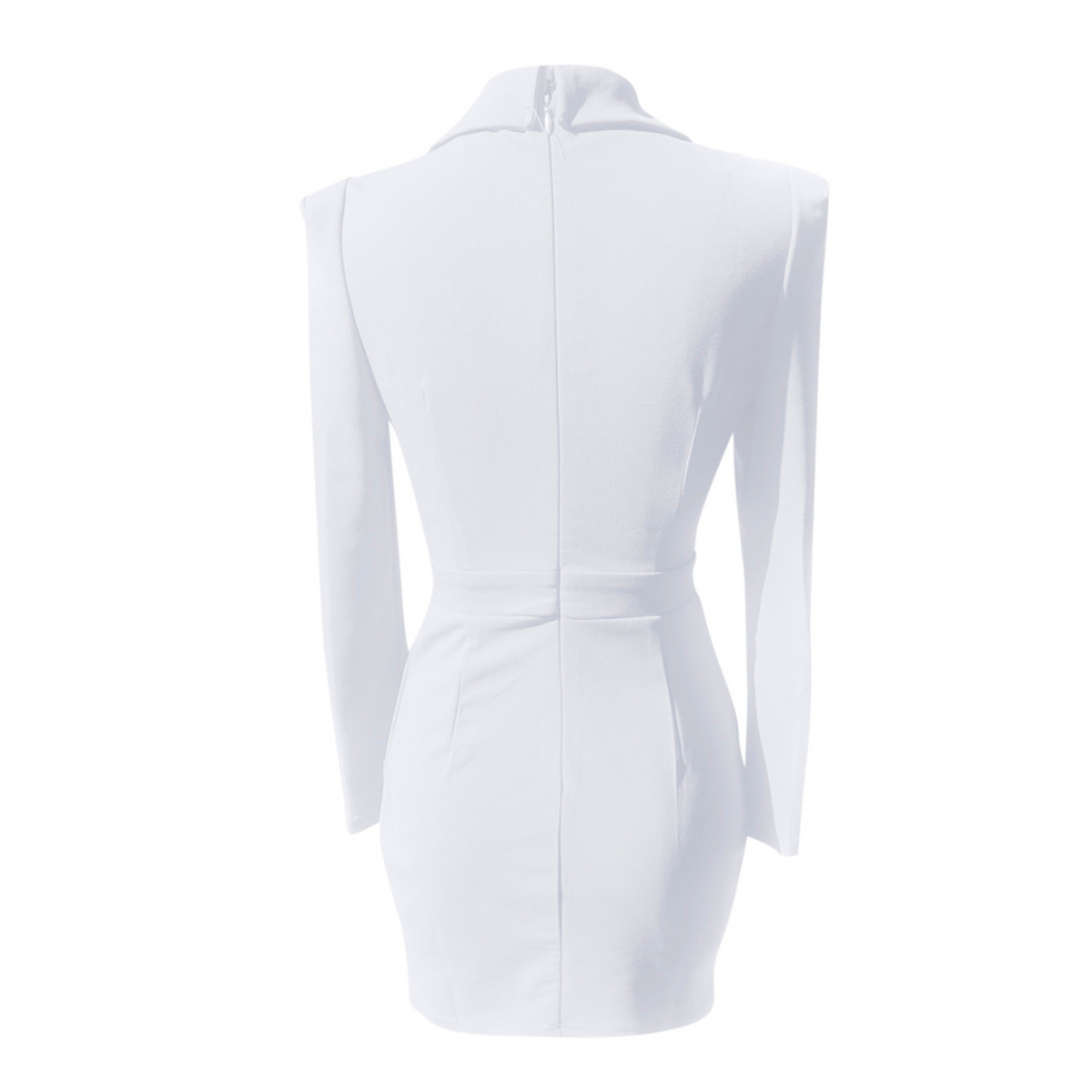 Blazer Mini Dress | Long Sleeve with Deep V Neck
