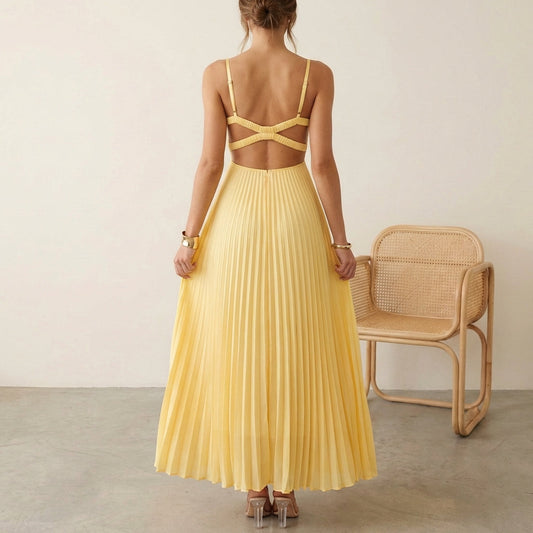 Women’s Flowy Pleated Maxi Dress