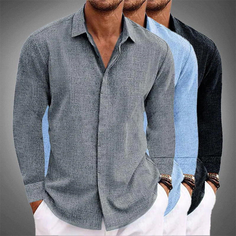 The Riviera Linen Henley Shirt | Short Sleeve