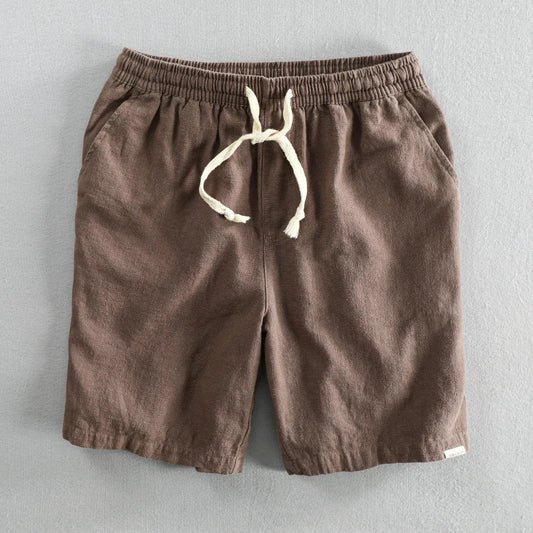 Linen Shorts | Drawstring Elastic Waist