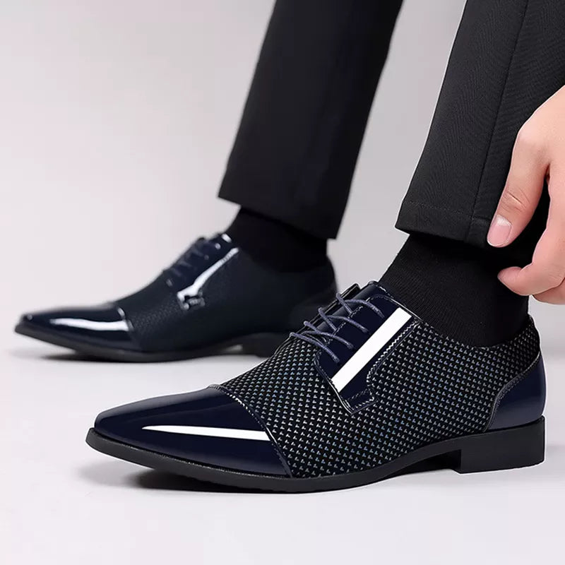 Oxford Wedding Shoes | Lace Up with Contrast Texture Detail