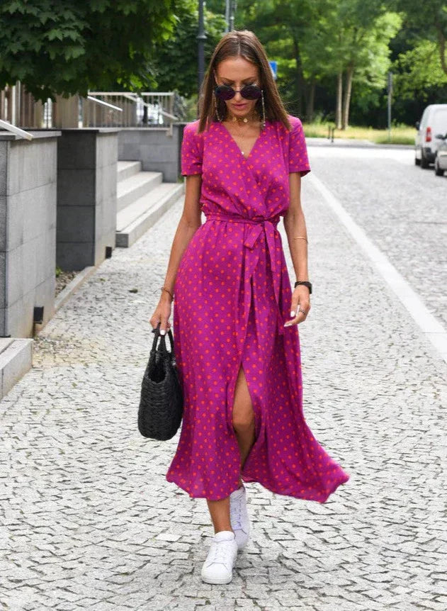 Women's Floral Elegant Floral Midi Dress
