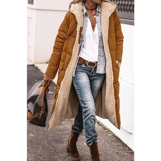 Longline Puffer Coat | Hooded Full Length with Warm Lining