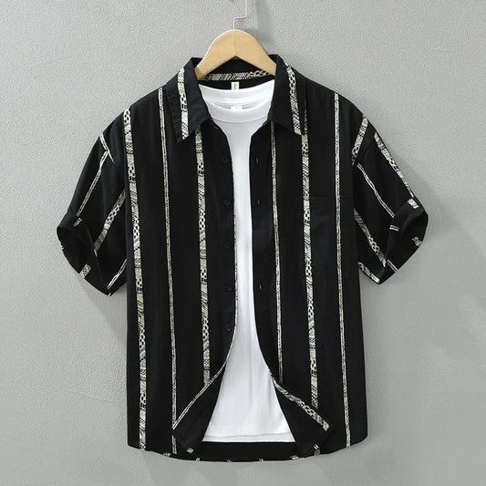 Classic Men’s Short Sleeve Button-Up Shirt