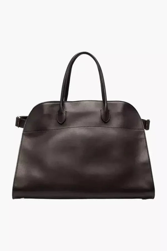 Top Handle Structured Leather Handbag
