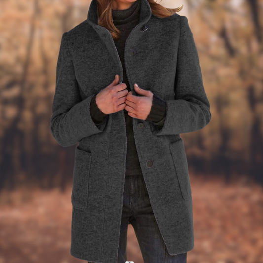 Long Coat | Button Front with Straight Fit