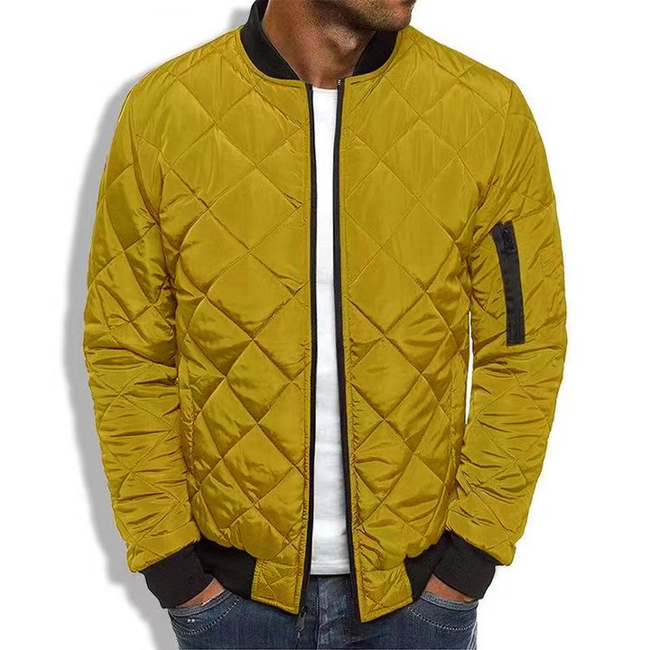 Quilted Bomber Jacket | Zip Front Classic Fit