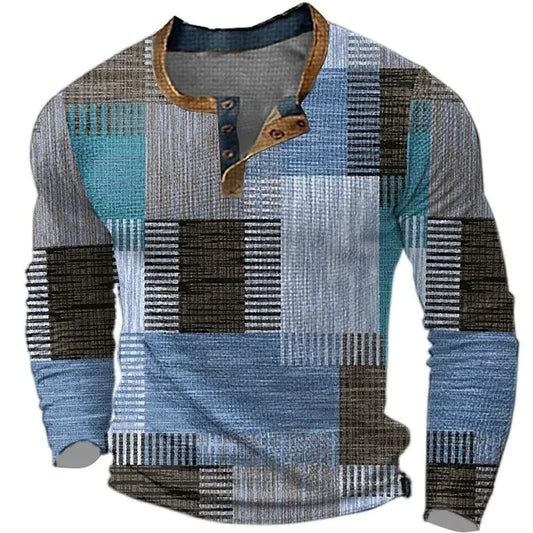 Men's Colorful Long Sleeve Casual Shirt Front
