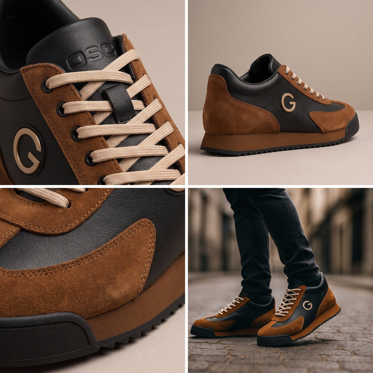 Men's Suede Texture Runners with Cushioned Insole Lifestyle