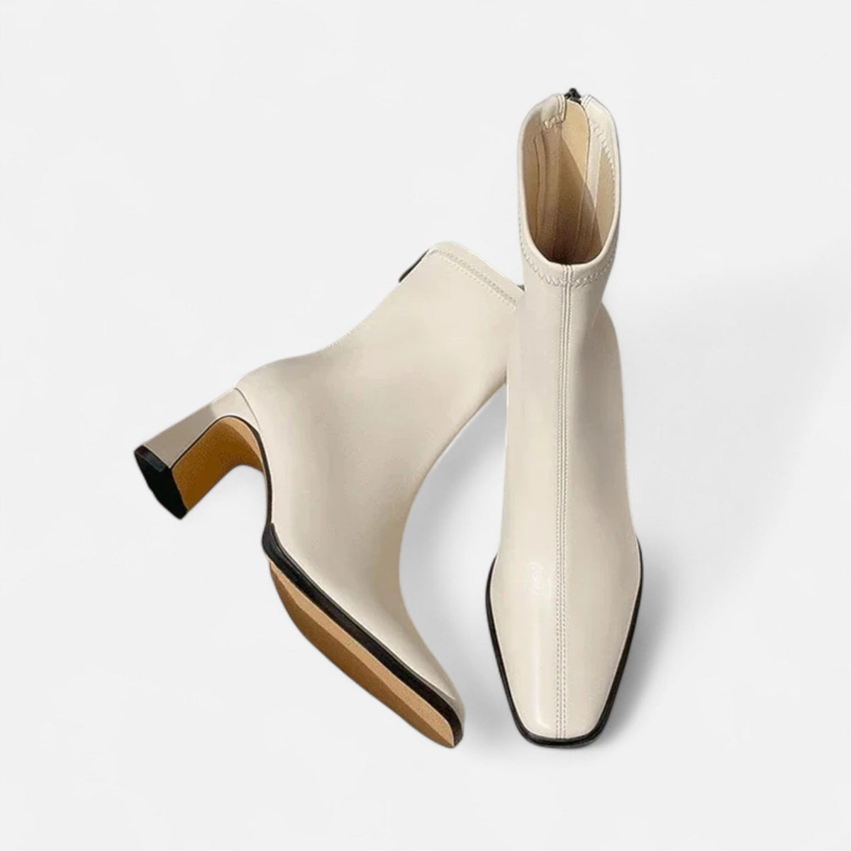 Ankle Boots Winter Women’s | Square Toe Block Heel Warm Lined
