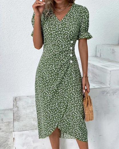 Wrap Dress Women's | Floral V Neck