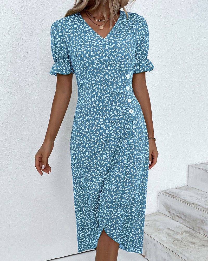 Wrap Dress Women's | Floral V Neck