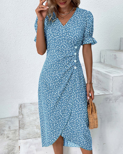 Wrap Dress Women's | Floral V Neck