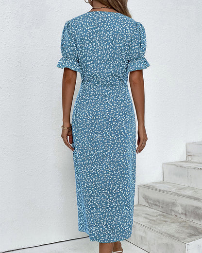 Wrap Dress Women's | Floral V Neck