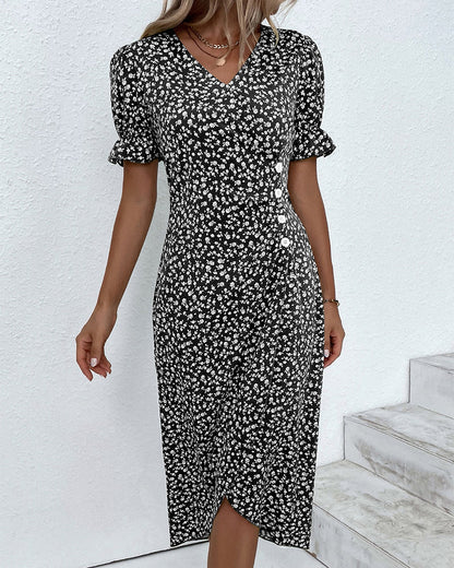 Wrap Dress Women's | Floral V Neck