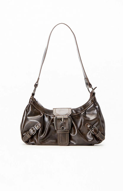Shoulder Bag | Front Buckle with Structured Shape
