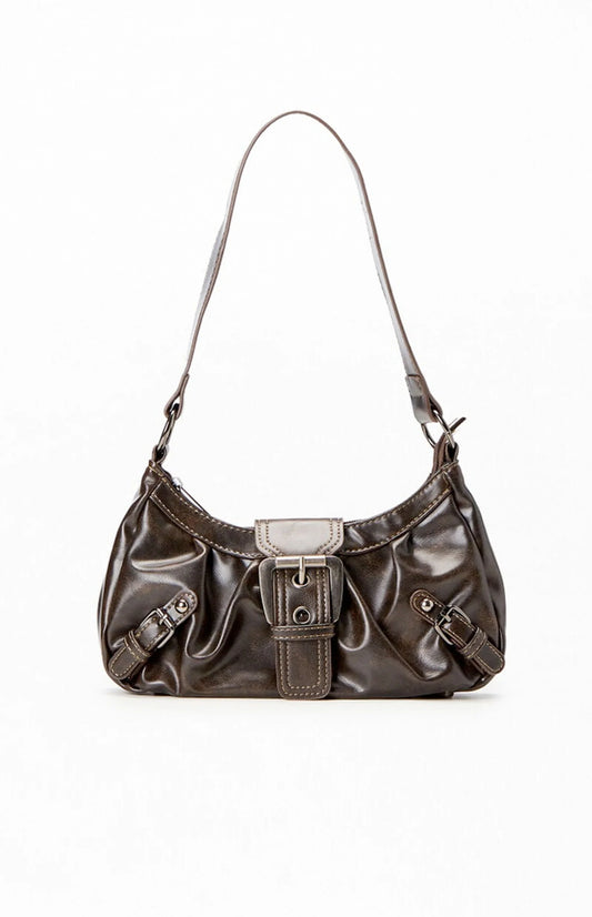 Shoulder Bag | Front Buckle with Structured Shape