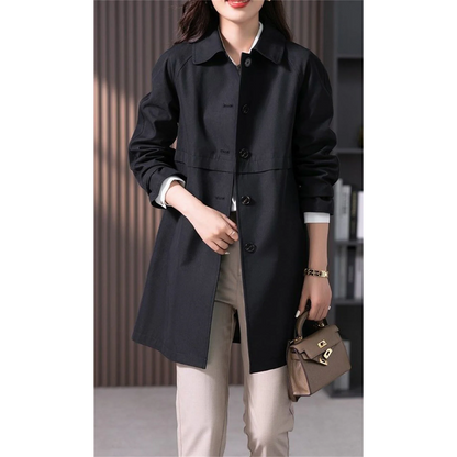 Trench Coat | Long Single Button Front