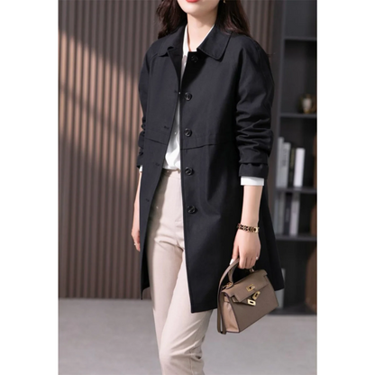 Trench Coat | Long Single Button Front