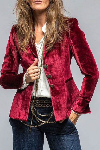 Slim Fit Blazer Jacket | Single Button Classic Style