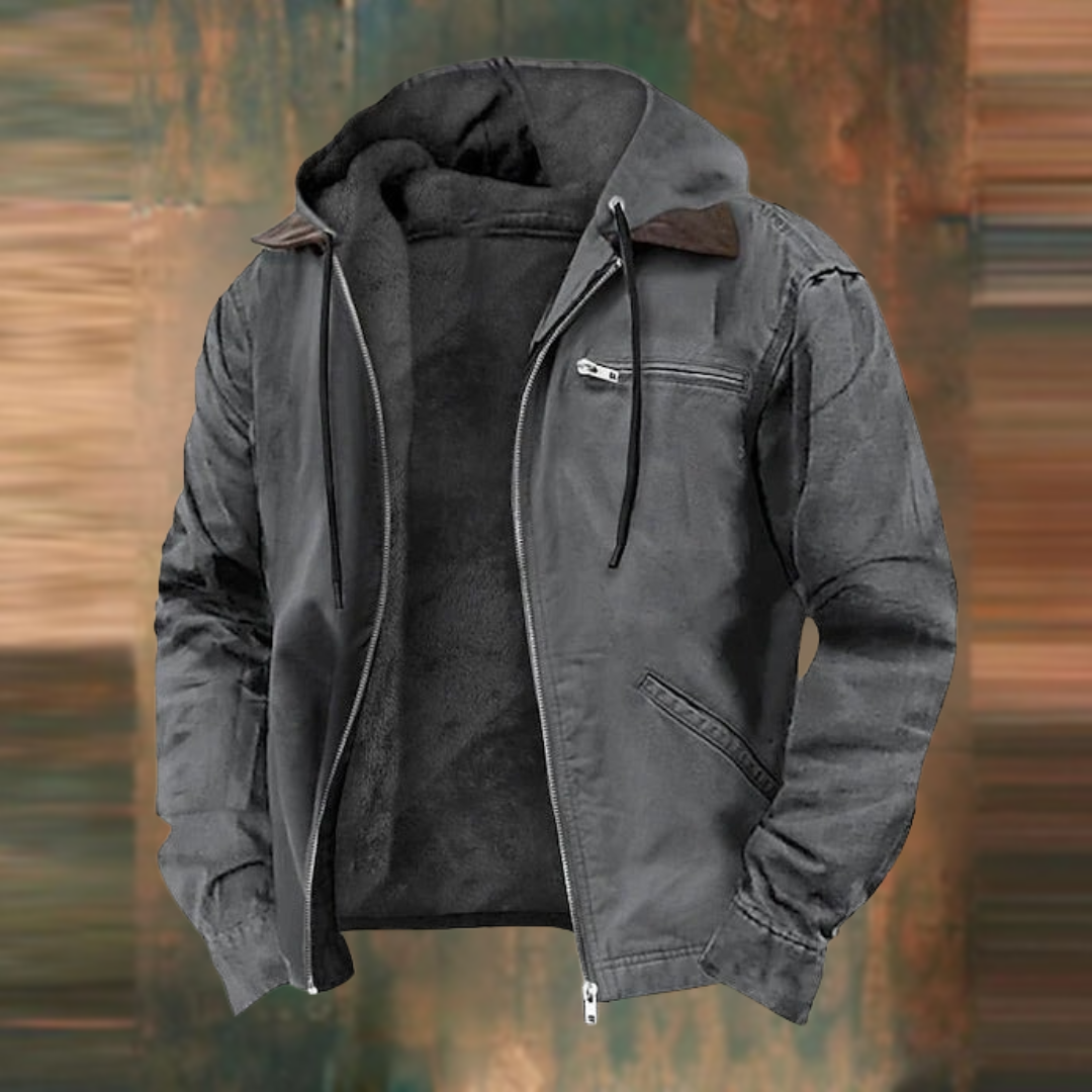 Bomber Hooded Casual Jacket | Zip Front with Multiple Pockets
