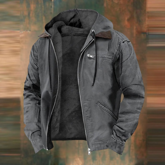 Bomber Hooded Casual Jacket | Zip Front with Multiple Pockets