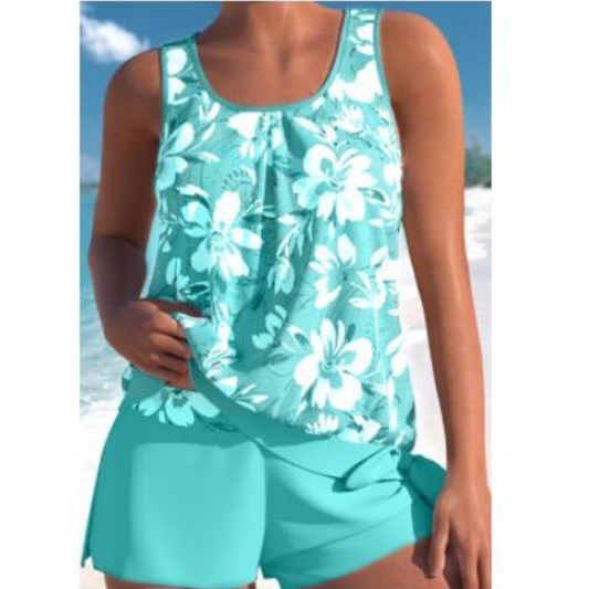 Women's Summer Floral Tankini Set