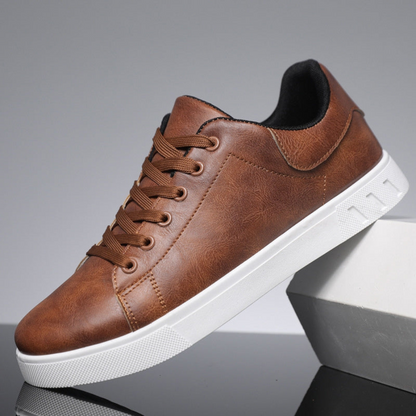 Men's Leather Trainers | Lace Up Low Top