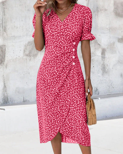 Wrap Dress Women's | Floral V Neck