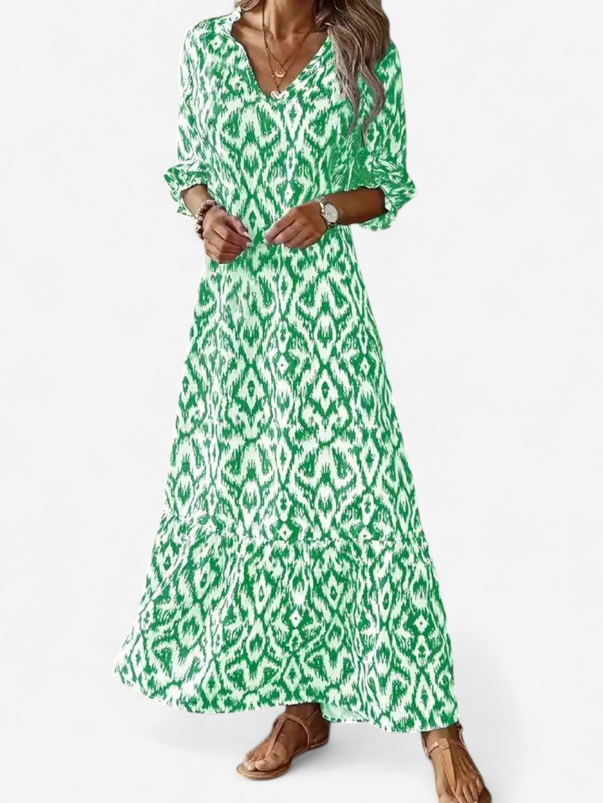 Women’s Summer Boho V Neck Maxi Dress