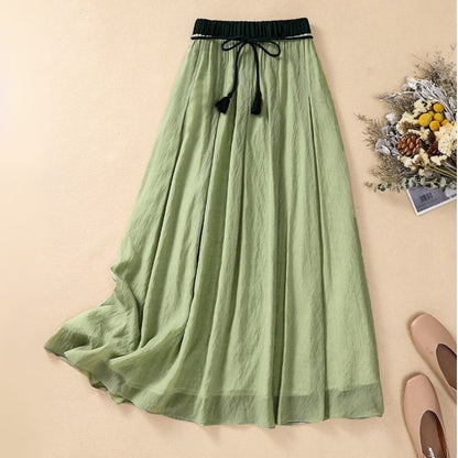 Classic A-Line Maxi Skirt for Women