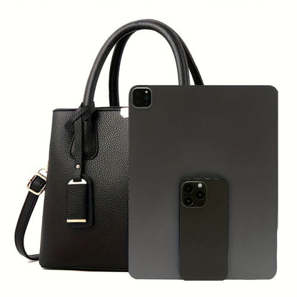 Work Handbag | Structured Shoulder Bag with Strap Detail