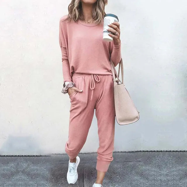 Loungewear Set | Relaxed Fit Joggers and Long Sleeve Top