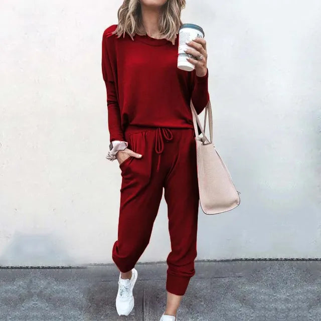 Loungewear Set | Relaxed Fit Joggers and Long Sleeve Top