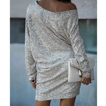 Sequin Mini Dress | Long Sleeve with Relaxed Fit
