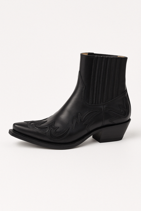 Cowboy Ankle Boots | Western Stitch with Pointed Toe