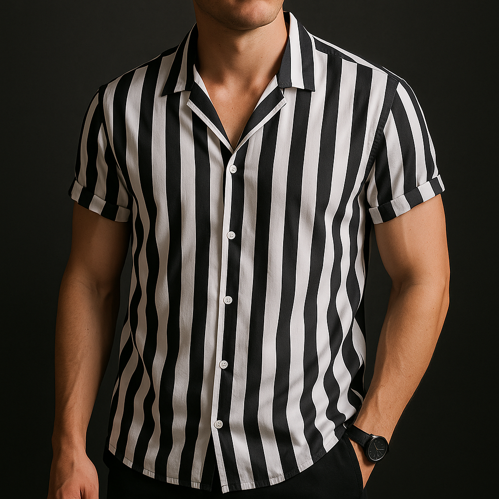 Men’s Classic Striped Short Sleeve Shirt