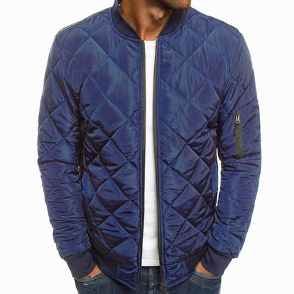 Quilted Bomber Jacket | Zip Front Classic Fit