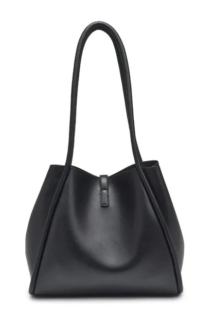Long Handle Pouch Set Leather Tote Bag