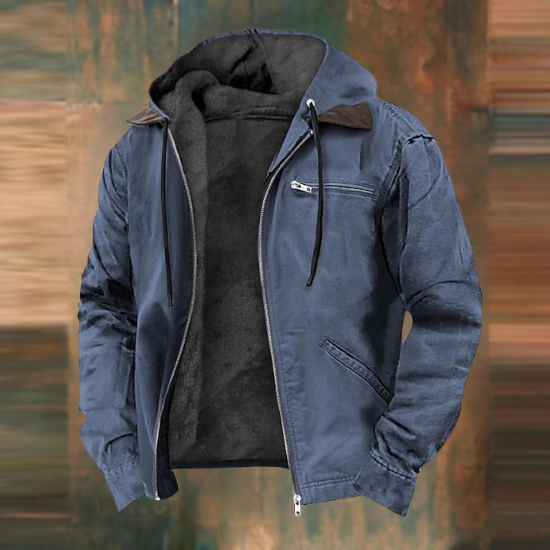 Bomber Hooded Casual Jacket | Zip Front with Multiple Pockets