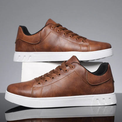 Men's Leather Trainers | Lace Up Low Top