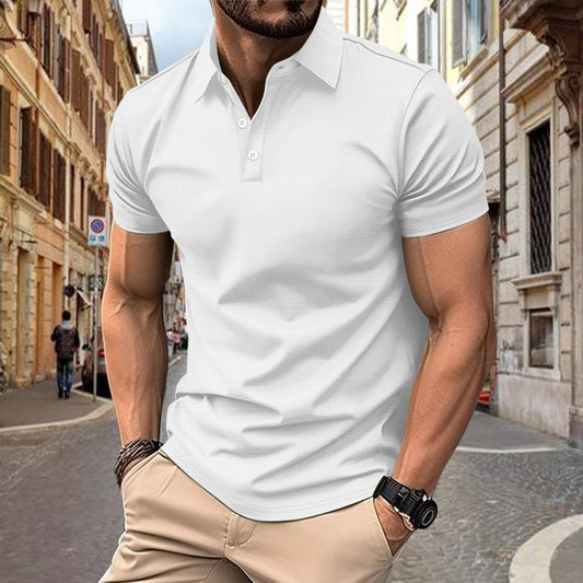 Men's Tight Henley Polo Shirt