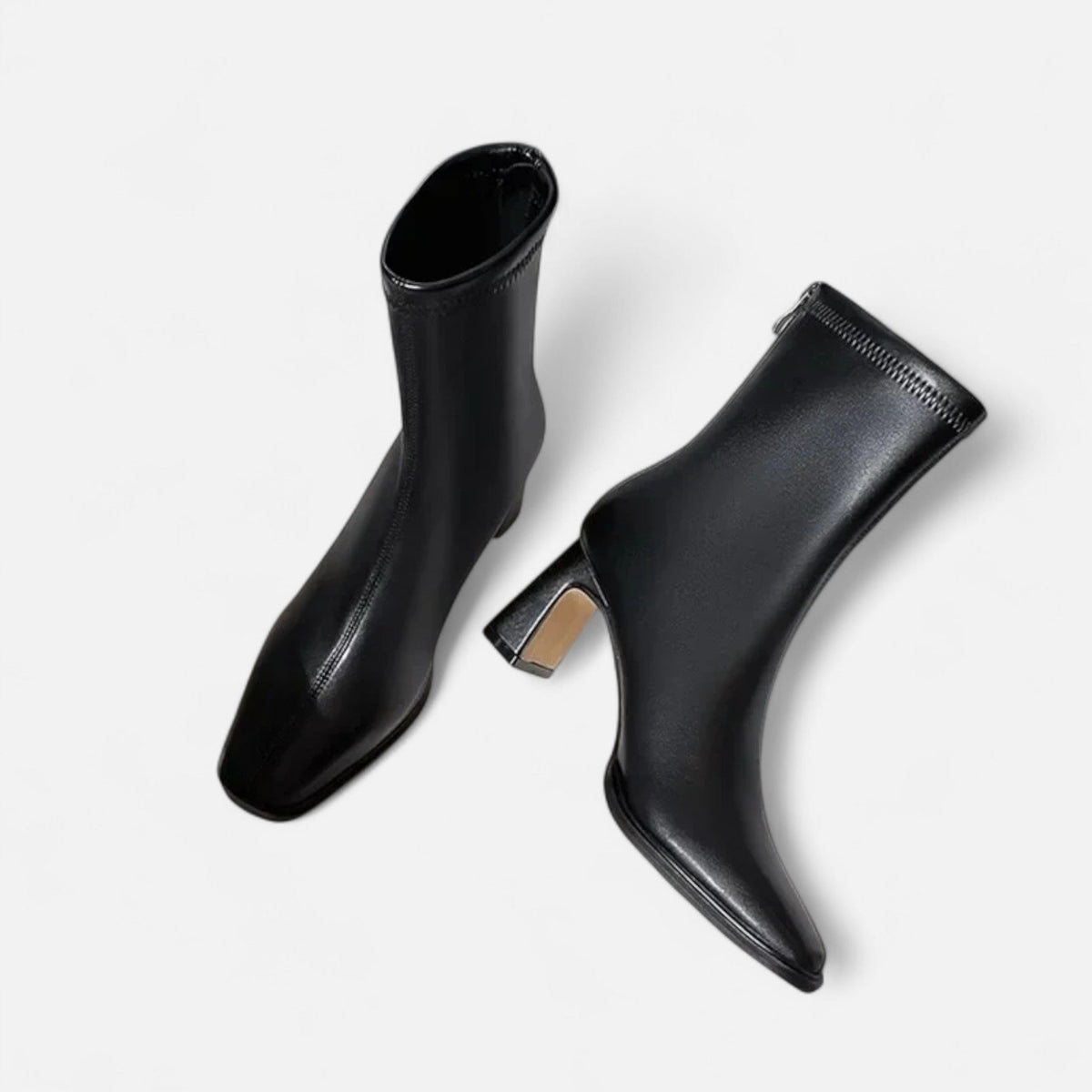 Ankle Boots Winter Women’s | Square Toe Block Heel Warm Lined