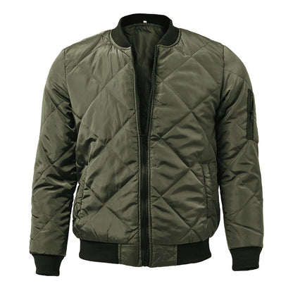 Quilted Bomber Jacket | Zip Front Classic Fit