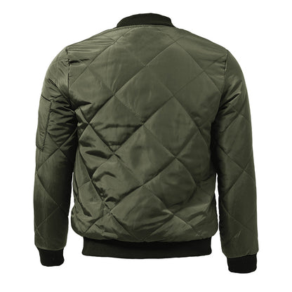 Quilted Bomber Jacket | Zip Front Classic Fit