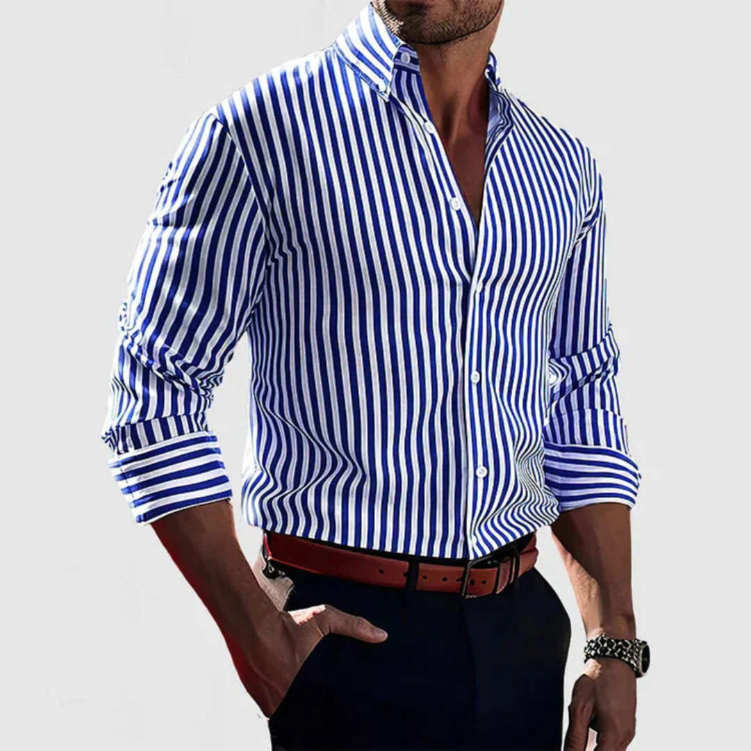 Men's Striped Long Sleeve Shirt